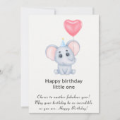 子供のためのゾウの誕生日カード シーズンカード (正面)