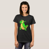 子供のためのダビングするアリゲーター ワニ Tシャツ (正面フル)