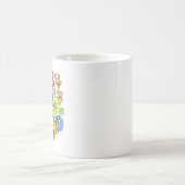 子供のためのナンバーデーの恐竜の数学デザイン コーヒーマグカップ (中央)