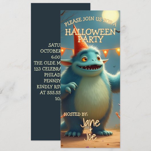 子供のためのハッピー・モンスター・ハロウィンパーティー (正面/裏面)