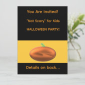 子供のためのハロウィンパーティー招待状 "怖くない" セーブザデート (スタンド正面)