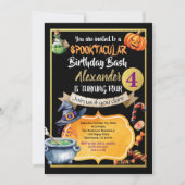 子供のためのハロウィーンの誕生日パーティーの招待 招待状 (正面)