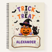 子供のためのハロウィーン名前ノート ノートブック (正面)