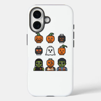 子供のためのハロウィーン ブリックヘッド モンスター iPhone 16ケース