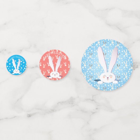 子供のためのバスケットを持って来るイースター卵を収集するには コンフェッティ (裏面)