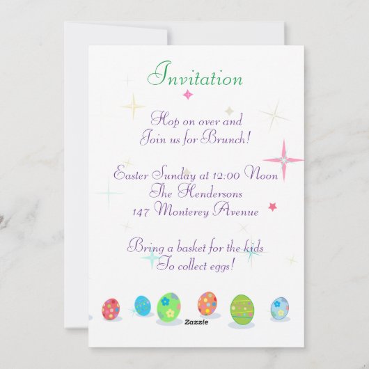 子供のためのバスケットを持って来るイースター卵を収集するには シーズンカード (裏面)