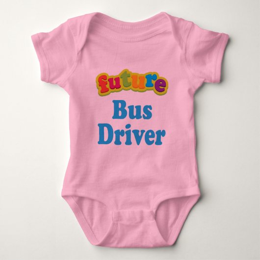 子供のためのバス運転手(未来) ベビーボディスーツ (正面)