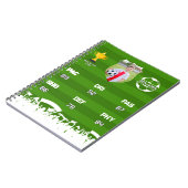 子供のためのパーソナライズされたサッカーギフト、カスタムフットカード ノートブック (左側)