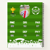 子供のためのパーソナライズされたサッカープレゼント、カスタムフットカード ノートブック (裏面)