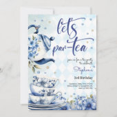 子供のためのパーティー誕生日 招待状 (正面)