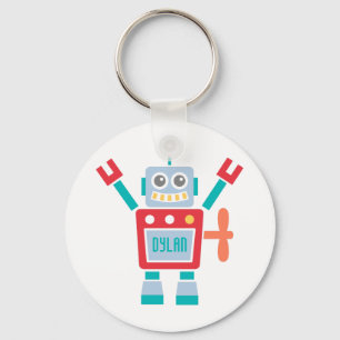 子供のためのビンテージかわいいロボットおもちゃ キーホルダー