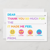 子供のためのポストカード　ありがとう（誕生日パーティー） ノートカード (正面)