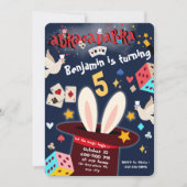 子供のためのマジックショー誕生日パーティーの招待状 ✨ 招待状 (正面)