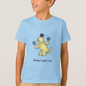 子供のためのモールス信号のカートゥーン! イニシャルA "H" Tシャツ (正面)