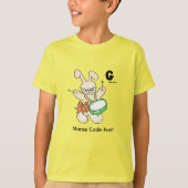 子供のためのモールス信号のカートゥーン! 文字"G" Tシャツ (正面)