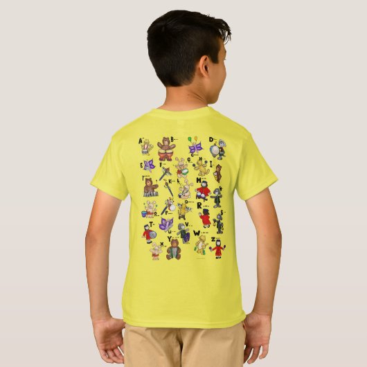 子供のためのモールス信号のカートゥーン！ 文字"G" Tシャツ (裏面フル)