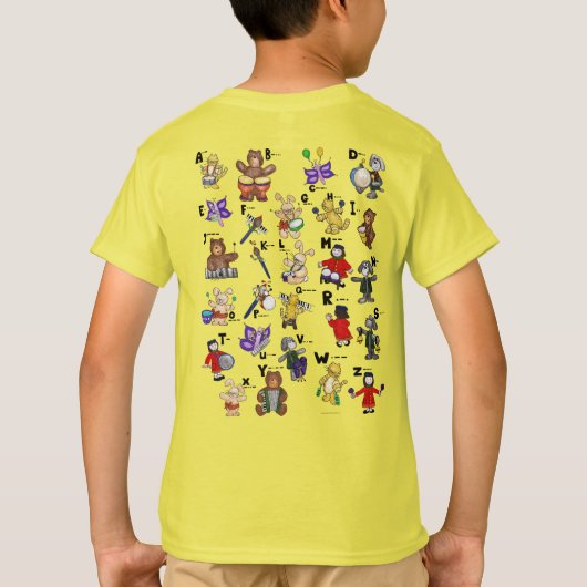 子供のためのモールス信号のカートゥーン！ 文字"G" Tシャツ (裏面)