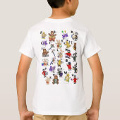 子供のためのモールス信号のカートゥーン！ 文字"K" Tシャツ (裏面)