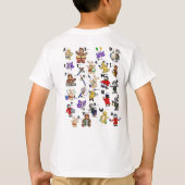 子供のためのモールス信号のカートゥーン! 文字E Tシャツ (裏面)