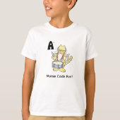 子供のためのモールス信号！イニシャルA Tシャツ (正面)