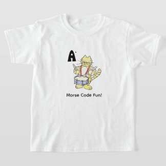 子供のためのモールス信号！イニシャルA Tシャツ