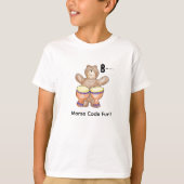 子供のためのモールス信号!イニシャルB Tシャツ (正面)