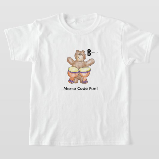 子供のためのモールス信号!イニシャルB Tシャツ (レイダウン)