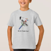 子供のためのモールス信号！ 文字"F" Tシャツ (正面)