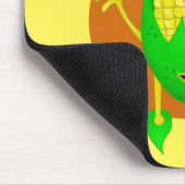 子供のためのユニークなトウモロコシモンスターのイラストレーション マウスパッド (コーナー)