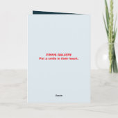 子供のためのリスのクリスマスカード待ち サンキューカード (裏面)