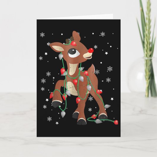 子供のためのルドルフ 赤い鼻のトナカイとクリスマス カード (正面)