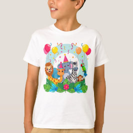 子供のための動物園サファリジャングルアドベンチャー Tシャツ