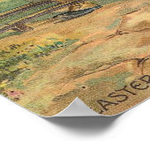 子供のための卵を持つイースターバニーヴィンテージ ポスター (角)