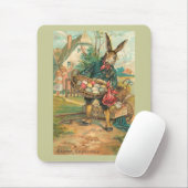 子供のための卵を持つイースターバニーヴィンテージ マウスパッド (マウス)