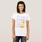 子供のための可愛い数学計算機Tシャツ 学校用 Tシャツ (正面フル)
