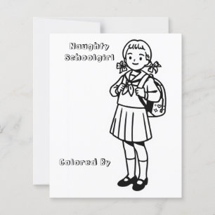子供のための塗り絵ページ アニメいたずら女子学生