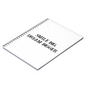 子供のための大きな笑顔と夢のノート ノートブック (左側)