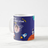 子供のための宇宙誕生日ギフト宇宙飛行士マグカップ コーヒーマグカップ (正面左)