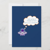 子供のための宇宙飛行士の誕生日パーティー 招待状 (裏面)