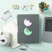 子供のための寝るクマと象のステッカーセット シール (iPadカバー)