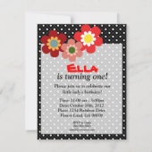 子供のための小さなてんとう虫の誕生日招待状 招待状 (裏面)