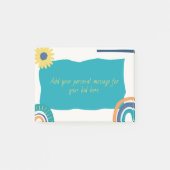 子供のための弁当箱のノートパーソナライズされた、 ポストイット (正面)