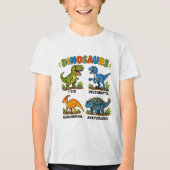 子供のための恐竜種学習 トライブレンドＴシャツ (正面)