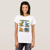 子供のための恐竜種学習 Tシャツ (正面フル)