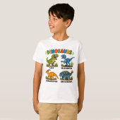子供のための恐竜種学習 Tシャツ (正面フル)