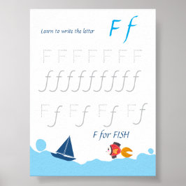 子供のための文字Fのトレースポスター ポスター