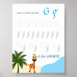 子供のための文字Gトレーシングポスター ポスター