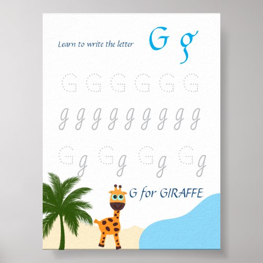 子供のための文字Gトレーシングポスター ポスター (正面)