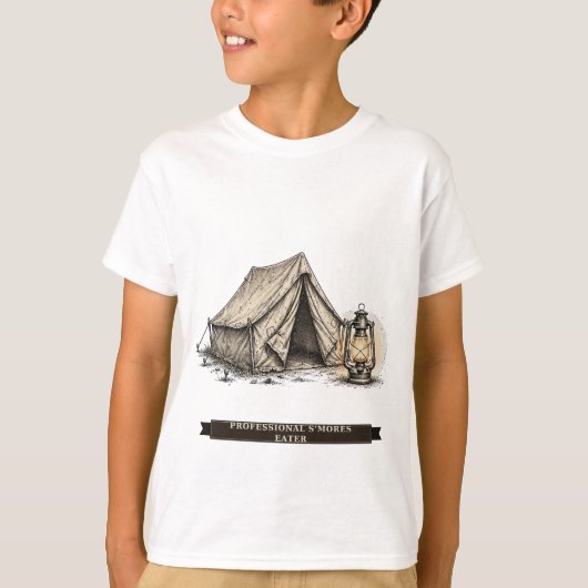 子供のための楽しいキャンプ Tシャツ (正面)