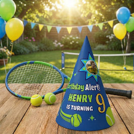子供のための楽しいテニスの誕生日パーティーのデザイン パーティーハット